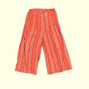 Womens Free People Cropped Pants Size Medium Stripes Multicolor